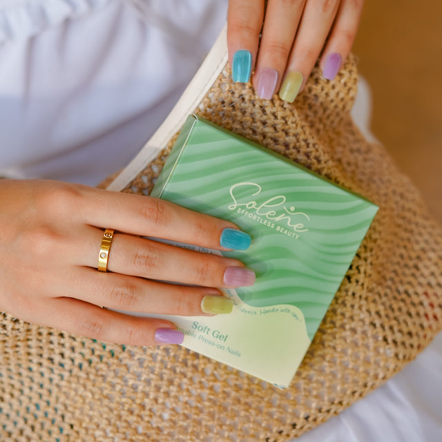 Rainbow Whirl Soft Gel Press On Nails