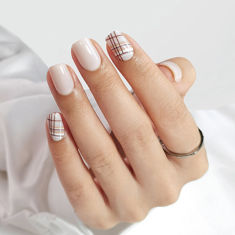 Modern Plaid Soft Gel Press On Nails