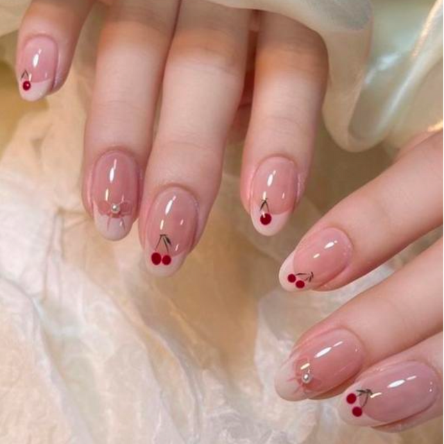 Cherry Blossom Soft Gel Press On Nails