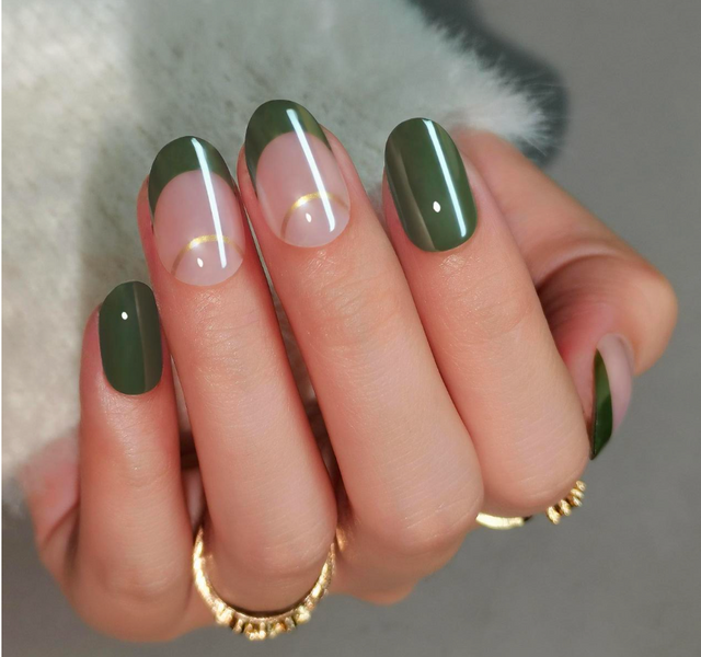 Olive Eclipse Soft Gel Press On Nails