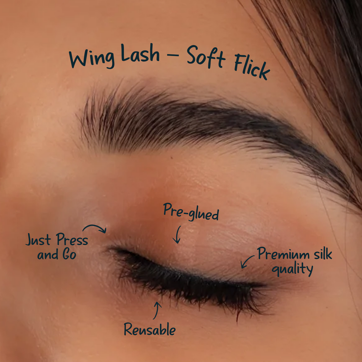 Wing Lash – Soft Flick (Light) - Pre-Glued