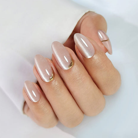 Golden Leaf Soft Gel Press On Nails