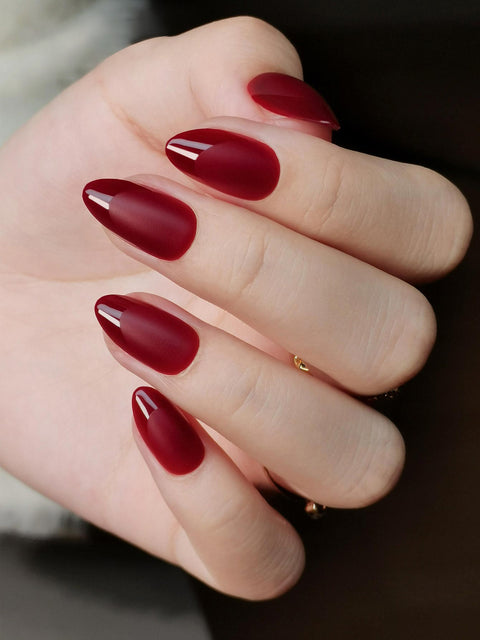 Cabernet Kiss Soft Gel Press On Nails